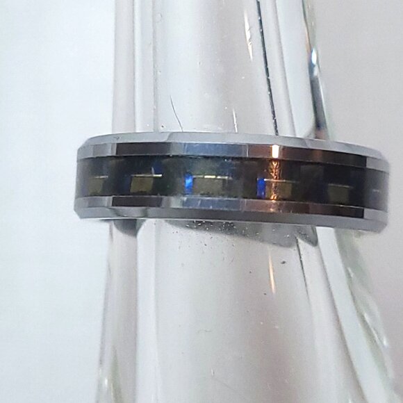 Tungsten Carbide Inlay Ring - Picture 1 of 5